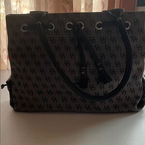 Dooney & Bourke Black and Gray Monogram Bag